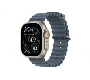 Apple Watch Ultra 3 GPS + Cellular 49mm-es natúr titántok, acélkék Óceán szíj (MEWH4QH/A)