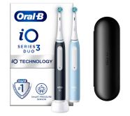 Oral-B iO Series 3 DUOPack elektromos fogkefe csomag, Matt Black + Ice Blue Duo (10PO010401)