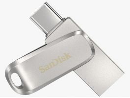 SanDisk Ultra Dual Drive Luxe USB Type-C pendrive, 128GB (SDDDC4-128G-G46) Ezüst