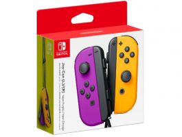 Nintendo Switch Joy-Con Kontrollercsomag (Neon Lila, Neon Narancssárga)