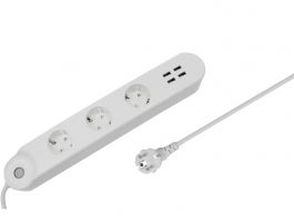 Denver SHP-300U Okos Hálózati Hosszabbító és USB Töltő