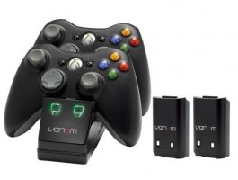 Venom VS2891 Xbox 360 fekete dupla töltőállomás + 2db akkumulátor