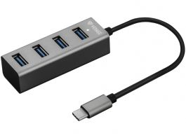 Yenkee YHB C430 Alumínium 4-portos USB Elosztó, USB-C csatlakozóval (45015552)
