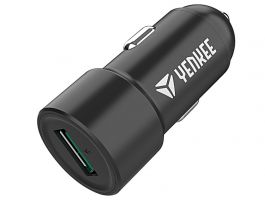 YENKEE YAC 2030 QC3.0 USB autós töltő (30018351) fekete