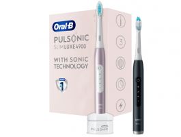 Oral-B Pulsonic Slim Luxe 4900 elektromos fogkefe DuoPack, Rose Gold + Matte Black