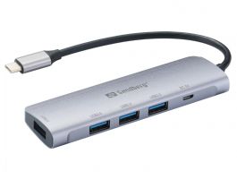Sandberg USB-C to 4 x USB 3.0 Hub SAVER (336-20)