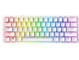 Razer Huntsman Mini Mercury Edition Clicky Optical Switch (purple) gamer billentyűzet, US-angol (RZ03-03390300-R3M1) fehér