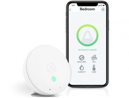 AirThings Wave mini AT0002 Levegőminőség, páratartalom, hőmérséklet és levegőben lévő vegyi anyagok érzékelője