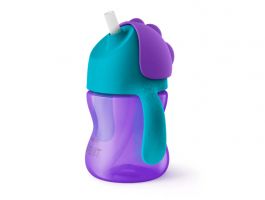 Philips Avent Bendy Szívószálas itató pohár, 9h+ (SCF796/02) lila-zöld