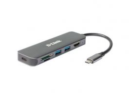 D-LINK USB-C HUB dokkoló - 2xUSB + 1xUSB-C +1xHDMI + 1xSD + 1xMicroSD (DUB-2327)