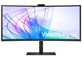 SAMSUNG ViewFinity S6 S65VC 34" UWQHD VA ívelt monitor (LS34C652VAUXEN) Fekete