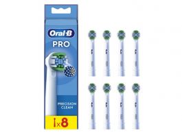 Oral-B EB20-8 Pro Precision Clean, fogkefe pótfej, 8db, fehér