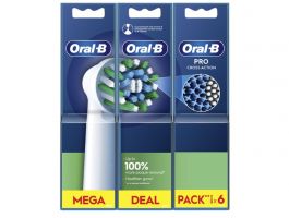 Oral-B EB50-6 Pro Cross Action, fogkefe pótfej, 6db, fehér