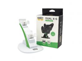 Bandit Xbox Series X&S töltőállomás + 2db 1400mAh akkumulátor, fehér