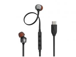 JBL Tune 310 USB-C Vezetékes fülhallgató (JBLT310CBLK) Fekete