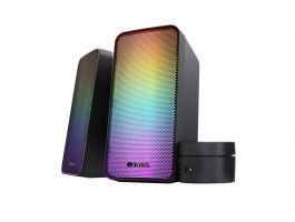 TRUST GXT611 WEZZ 2.0 USB-s sztereó hangszóró, RGB, fekete