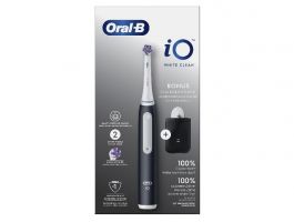 Oral-B iO3 Series elektromos fogkefe, fekete / White Clean fejjel + töltő tasak (10PO010465)