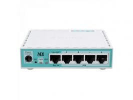 MIKROTIK hEX refresh 5x1000Mbps Vezetékes Router, Menedzselhető, Asztali (E50UG)