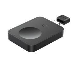 BASEUS MAGPRO asztali töltő Type-C (2.5W, PD gyorstöltő, wireless, Apple Watch töltő) FEKETE (BSW-543)