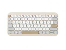Asus Marshmallow KW100 vezeték nélküli billentyűzet HU layout, világosbarna