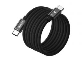 YENKEE YCU MAGNETIC 03 bk 60w USB-C/C adatkábel (37000588) fekete