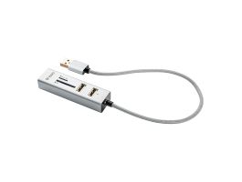 Yenkee YHC 101SR USB 2.0 elosztó és kártyaolvasó, ezüst