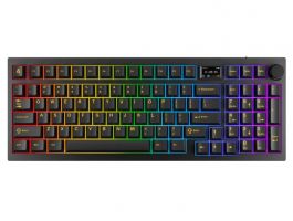 AVAX GM03 PRO USB, Mechanikus Vezetékes/Vezeték Nélküli Billentyűzet, Yellow Switch, HUN (AVAX_GM03Y_PRO) fekete