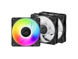 ARCTIC COOLING Rendszerhűtő Ventilátor P12 Pro A-RGB PWM Fekete, 12cm (3-PACK)