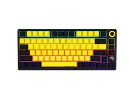 Lorgar KBP7075W vezeték nélküli gaming billentyűzet 75% mech RGB, sárga (LRG-KBP7075W-YL)