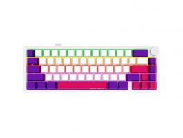 Lorgar KBP70MW vezeték nélküli gaming billentyűzet 65% mech RGB, fehér (LRG-KBP70MW-WH)
