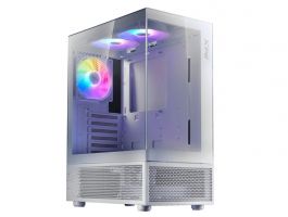 ADATA XPG Invader X Mini ATX PC ház, 5x120mm RGB ventilátor, Tápegység nélkül, üvegfalú, fehér (INVADERXMINIMT-WHCWW)