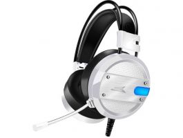 BARACUDA BGH-031W CONCH-W vezetékes gamer fejhallgató mikrofonnal, fehér (BC BGH-031W)