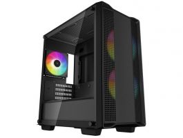 DEEPCOOL CC360 ARGB Micro ATX PC ház, Tápegység nélkül, Fekete Üvegfalú (R-CC360-BKAPM3-G-1)