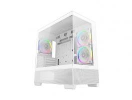 DEEPCOOL CG380 3F Micro ATX PC ház, Tápegység nélkül, Fehér, Üvegfalú (R-CG380-WHAGM3-G)
