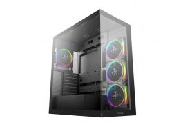 DEEPCOOL CG580 4F V2 ATX PC ház, Tápegység nélkül, Fekete, Üvegfalú (R-CG580-BKADA4-G-2)