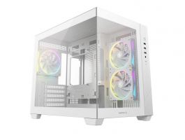 DEEPCOOL CG330 3F WH Micro ATX PC ház, Tápegység nélkül, Fehér, Üvegfalú (R-CG330-WHNGM3-G)