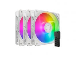 Cooler Master Case 12cm SickleFlow Edge 120 ARGB 3-Pack hűtőventilátor, White Edition (MFX-B2DW-253P2-R2)