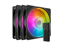 Cooler Master Case 12cm Mobius 120P ARGB 3-Pack Kit hűtőventilátor csomag, fekete