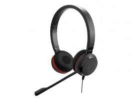 JABRA Evolve 30 II, Stereo headset MS + USB C/A adapter, fekete