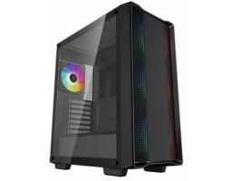 DEEPCOOL Ház ATX CC560 ARGB V2 Tápegység nélkül, Fekete Üvegfalú