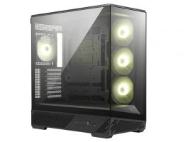 MSI MAG PANO 130R PZ ATX PC Ház, 4xARGB ventilátor, Tápegység nélkül, üvegfalú, fekete