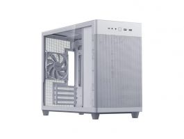 Asus Prime AP201 Tempered Glass táp nélküli ablakos MT Mini Tower számítógépház, fehér