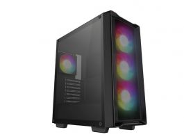 DEEPCOOL CC560 MESH V2 ATX PC ház, Tálpegység nélkül, fekete, Üvegfalú (R-CC560-BKAMA4-G-2)