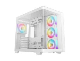 DEEPCOOL Ház ATX CG530U 4F WH, Tápegység nélkül, fehér, Üvegfalú
