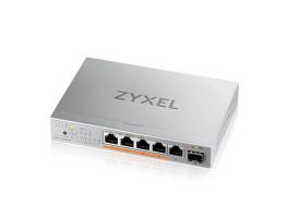 ZYXEL Switch 5x2.5Gbps(4xPOE++) + 1xSFP+ Fémházas Asztali, XMG-105HP-EU0101F