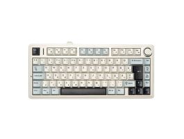 AULA F75 Vezeték Nélküli Mechanikus Gamer Billentyűzet (AU-F75-15-HU) fehér - Magyar kiosztás!
