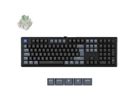 Keychron J5 HE 8K USB Magyar Mechanikus Billentyűzet, Ultra-fast, Lime, Fekete (J5HW-H1Z-HU)