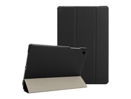 TACTICAL BOOK TRIFOLD tok álló, bőr hatású (aktív FLIP, oldalra nyíló, TRIFOLD, asztali tartó) FEKETE (57983128790)
