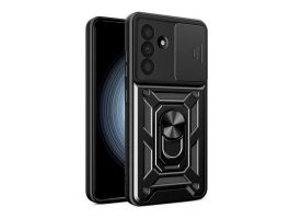Gigapack Defender szilikon telefonvédő (ütésállóság, tartógyűrű, kameravédő) FEKETE (GP-166273)