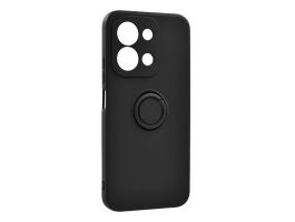 Gigapack Szilikon telefonvédő (tartógyűrű, mikrofiber plüss belső, mágneses, kameravédő) FEKETE (GP-173991)